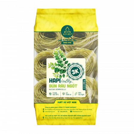 Bún rau ngót HAPI - Ít tinh bột, 100% tự nhiên, rau ngót tươi 