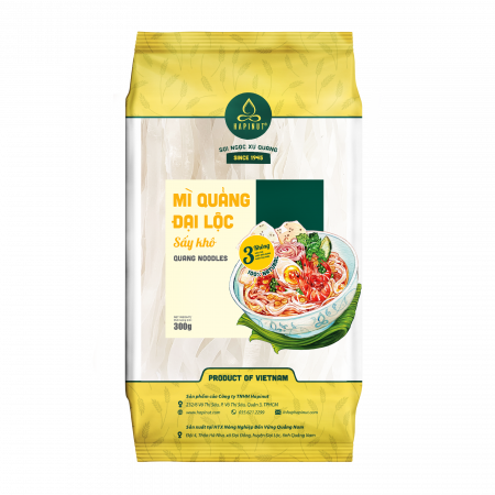 Mì Quảng Trắng Đại Lộc Sấy Khô HAPINUT 300g