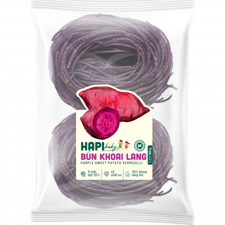 Bún Khoai Lang tím HAPI BABY - Ít tinh bột, X3 chất Xơ